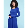thumbnail image 3 of Made by Johnny Women's Comfy Casual Long Sleeve Flowy Dresses Loose Plain Dress with Pockets L ROYAL_BRITE, 3 of 6