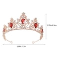 thumbnail image 3 of CIMAXIC Wedding Bride Crown Wedding Bridal Tiara Rhinestone Crown Rhinestone Tiara Party Headdress,6.69"X6.69"X2.56", 3 of 5