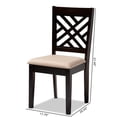 thumbnail image 2 of Baxton Studio Caron Fabric and Wood Dining Chairs in Sand and Brown Set of 4, 2 of 7