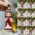 thumbnail image 3 of Christmas Tree Birth Acrylic 2D Pendant Christmas Pendant Christmas Tree Shape Doll Pendant Christmas Mantel Garland Christmas Trees Glam Decorations Hanging Fall Decorations Tray with Speaker, 3 of 3