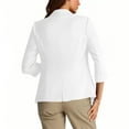 thumbnail image 4 of ZQGJB Blazers for Women Suit Jackets Dressy Rolled-up 3/4 Lenght Sleeve Single Breasted Blazer Jacket Business Casual Outfits for Work White M, 4 of 5