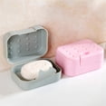 thumbnail image 4 of Advancent Jabonera Rectangular de viaje, bandeja de jabón impermeable de plástico con tapa, caja de jabón a prueba de fugas, soporte para caja Juegos de accesorios de baño, 4 of 5