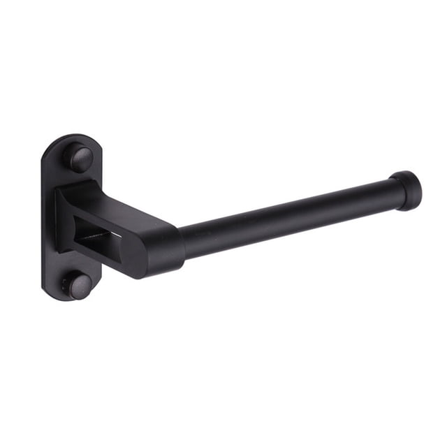 Portarrollos de papel higiénico de aluminio negro mate, sencillo, largo, para toallas de papel