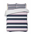 thumbnail image 2 of Pink Navy Blue Striped Twin XL Size Down Alternative Comforter,Lightweight Comforter Quilt Bedding Set with Pillow Shams Minimalist Abstract Lines Artwork Bed Comforter Duvet Insert 68"x98", 2 of 7