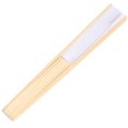 thumbnail image 2 of White Paper Folding Fan for Decorating 4 Pieces Blank DIY Craft Gifts 7 Inches, 2 of 8