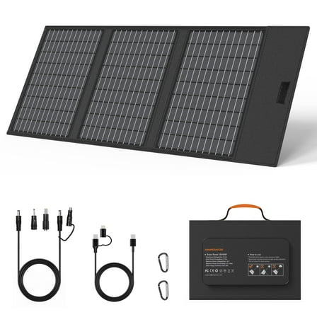 MHPOWOS Solar Panel 45 Watt USB Solar Charger for Outdoor Camping Backup Powerstation iPhone iPad