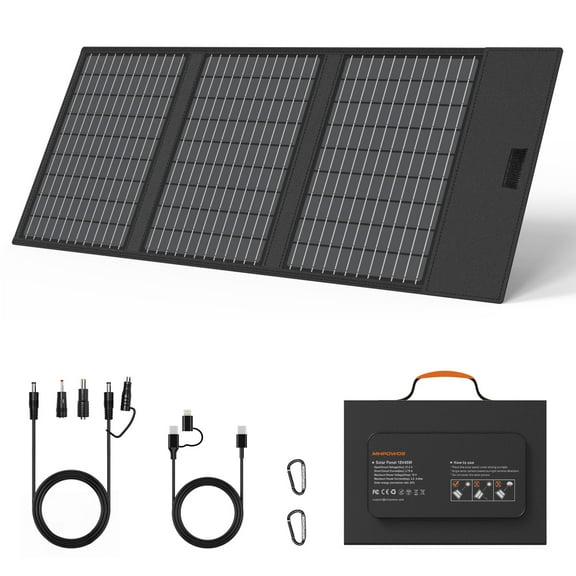 MHPOWOS Solar Panel 45 Watt USB Solar Charger for Outdoor Camping Backup Powerstation iPhone iPad