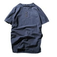 thumbnail image 2 of Men's Shirts Plus Size Short Sleeve V-Neck Big and Tall Lightweight Tops & Blouses Shirts for Men Summer Casual Loose Pullover T-Shirts M-5XL, 2 of 3