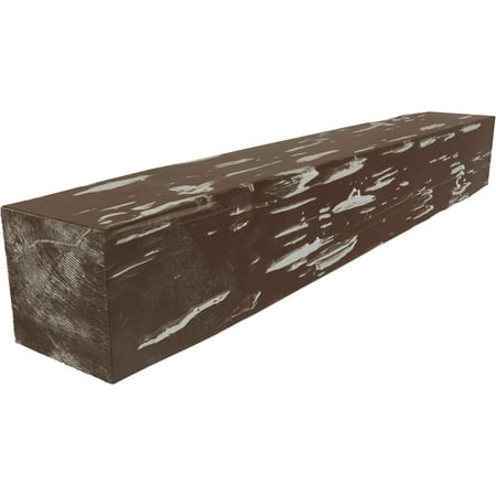 

4 H x 6 D x 36 W Pecky Cypress Faux Wood Fireplace Mantel Vintage Mahogany