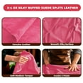 thumbnail image 5 of ELW Premium Suede Cowhide 2-4 oz 1-1.6mm - Soft Full Grain Pre-Cut Side Leather - 1-3 SQ FT 4 PCS,Pink - USA Made Silky Buffed Suede Fabric Leather for Car Upholstery, Crafts, Garments, Furniture, 5 of 9