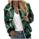 thumbnail image 1 of Chaquetas Para Mujer Abrigos Abrigos Estampado Floral Manga Larga Cremallera Recortada Ligero Cuello Levantado Tops Abrigo Odeerbi ODB145225, 1 of 6