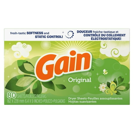 Gain Dryer Sheets, Original, 80 Count, (Pack of 3)