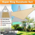 thumbnail image 2 of Jane Stone 24'X24'X24'Sun Shade Sail Canopy Steel Wire Rope Reinforced Shade Cloth for Patio - Triangle Canopy Tent，Beige, 2 of 7
