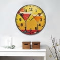 thumbnail image 2 of Yayeee Wall Clock Battery Operated 9.5" Silent Quartz Non-Ticking for Living Room Decor, Orange Cocktails, 2 of 8