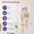 thumbnail image 2 of Organizador de carteras SWTYMIKI de pared con 16 ganchos y canasta, 2 of 9