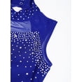 thumbnail image 5 of IEFIEL Girls Sleeveless Rhinestone Gymnastics Jumpsuit Ballet Leotard Figure Ice Skating Bodysuit Unitard Royal Blue 14, 5 of 7