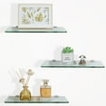 thumbnail image 1 of Estantes flotantes de vidrio SAYAYO para baño, 30 cm, transparentes, juego de 3, 1 of 9