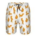 thumbnail image 4 of Kdxio Cartoon Squirrel Pattern Mens Casual Shorts - Drawstring Summer Beach Sports Shorts for Men, 4 of 9