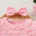 thumbnail image 5 of MEZZALL Bodysuits Baby Girl Lace Dress Short Sleeve Baby Romper Dress Mesh Girl Summer With Headband O-Neck Infant Holiday Back To School Onesie, 5 of 8