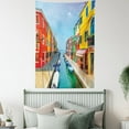 thumbnail image 4 of Burano Colorful Houses Canal Wall Hanging Tapestry for Living Room Bedroom Decor, 4 of 5