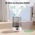 thumbnail image 2 of Homvana Humidificadores para recámara y hogar, 3.6 L Cool Mist parte superior-Fill 34H Super Long Time, Silencioso 23dB, Humidificador de bebé, Difusor de aceite para habitación grande, plantas, 2 of 5