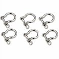 thumbnail image 1 of Six Marine Grade Stainless Steel Bow Shackles 1/8"", 1 of 2