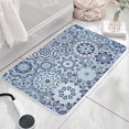 thumbnail image 3 of Lue Ethnic Geometric Pattern Flannel Non Slip Door Rugs,Washable Door Mats Indoor,Decorative Door Mats,Dirt-Resistant and Absorbent Doormat for Entrance,Bedroom,Kitchen,Bathroom,31.5x17in(80x43cm), 3 of 4