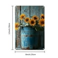 thumbnail image 2 of Vintage Sunflower Metal Tin Sign - Rustic Farmhouse Kitchen Wall Decor, Country Home & Coffee Bar Accent, Garden-Inspired Art, Iron, 8x12 Inch, Rustic Farmhouse Decor, 2 of 8