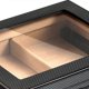 thumbnail image 4 of Caja humidificadora de puros negra brillante Estuche de madera para puros con humidificador higrómetro Humidores para puros COHIBA Negro, Negro, 4 of 5