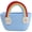 blue, variant on Rainbow Cotton Woven Rope Handbag Portable Women Tote Bag,Beach Storage Bag for Shopping Blue