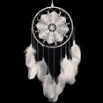 thumbnail image 1 of Carillón de viento, atrapasueños de plumas de mano bohemias éticas para colgar en la pared, decoración del hogar, adorno, festival, artesanías de boda, regalo, blanco WD.WDQZL Hogar, 1 of 4