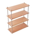 thumbnail image 1 of Estante de almacenamiento 1/6, accesorios de diseño de escena, muebles en miniatura, modelo decorativo, estantería de madera para casa de muñecas, 4 niveles de largo Sunnimix Estante de almacenamiento en miniatura, 1 of 8