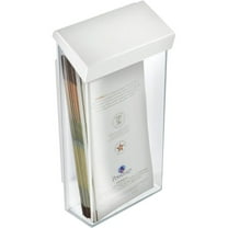 Bilot 252961 Outdoor Adhesive Wall Mount Trifold Brochure Holder w/White Lid for 4"W x 9"H Literature, 2 Pack