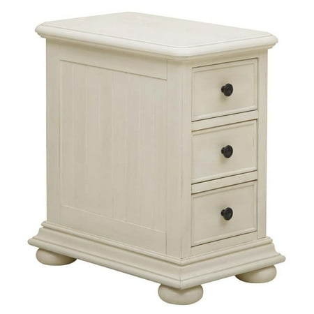 Plank Unfinished Table - PRI Coastal End Table in White Linen