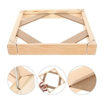 GOOHOCHY DIY Wooden Canvas Frame Kit for Wall Art with Accessories Easy to Assemble Beige 1 Set