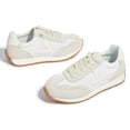 thumbnail image 4 of LUCKY STEP Womens Fashion Sneakers Trendy Tennis Shoes Stylish Retro Casual Shoes,Ivory White, 4 of 6