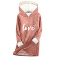 thumbnail image 4 of YueHuiYing Fashion Women's Thickened Warm Pullover Fashionable Casual Long Sleeved Hooded Sweatshirt, 4 of 4