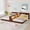 Convertible/Espresso, variant on Mirightone Floor Bed for 2 , Wooden Double Twin Bed for Two , Box Spring Needed,Montessori Bed Frame with Fence Railings, Grey