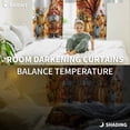 thumbnail image 3 of Fsddascl Orange Yellow Gnomes Fall Blackout Curtains for Bedroom/Living Room, Thermal Insulated Kitchen Curtains, Thanksgiving Botanical Leaves Grommet Darkening Window Treatment Drapes 52"x72"x2, 3 of 6