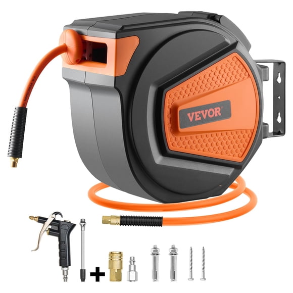 Manguera de aire retráctil VEVOR Híbrida de 3/8 pulgadas x 65 pies, 300 psi