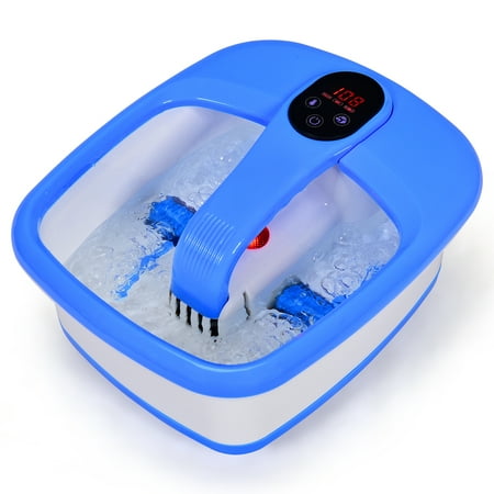 foot spa motorized costway massager heating roller portable automatic bath electric