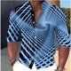 thumbnail image 1 of Camisa larga con cuello alto y botones con estampado de cuadros abstractos en 3D para hombre, nueva de verano, ropa de fiesta de diseñador para hombre, tallas S-6XL, 1 of 6