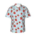 thumbnail image 2 of Picia Strawberry Gentle Cotton Regular Fit Short Sleeve Casual Hawaiian Shirt for Men-Medium, 2 of 9