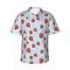 thumbnail image 1 of Balery Strawberry Camisas hawaianas de manga corta para hombre, camisas playeras de corte holgado, camisas de vacaciones con botones,X-Large, 1 of 7