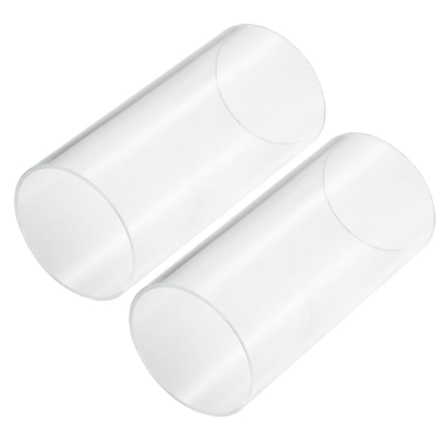Unique Bargains Acrylic Pipe Clear Rigid Round Tube 2pcs 76mm ID 80mm OD 6' for Lamps and Lanterns, Water Cooling System