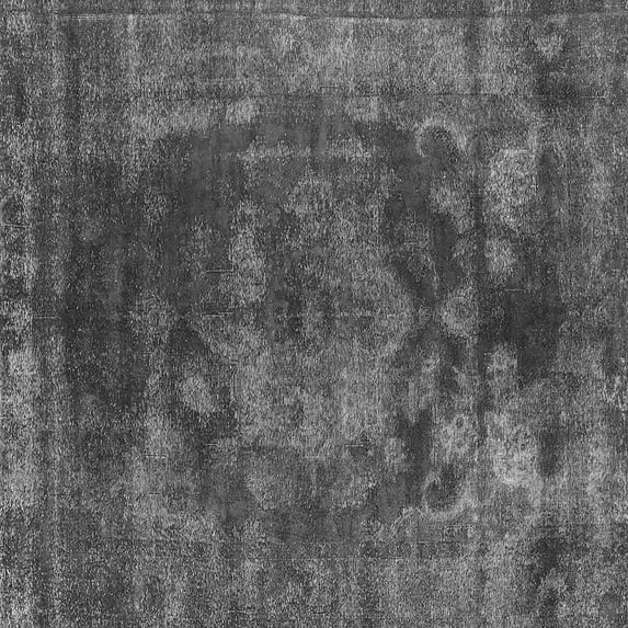 Ahgly Company Indoor Square Oriental Gray Industrial Area Rugs, 4' Square