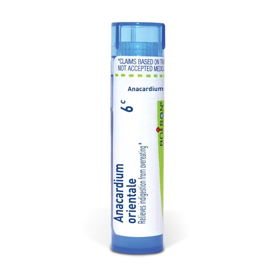 Boiron Anacardium Orientale 6C, Homeopathic Medicine for Indigestion From Overeating, 80 Pellets
