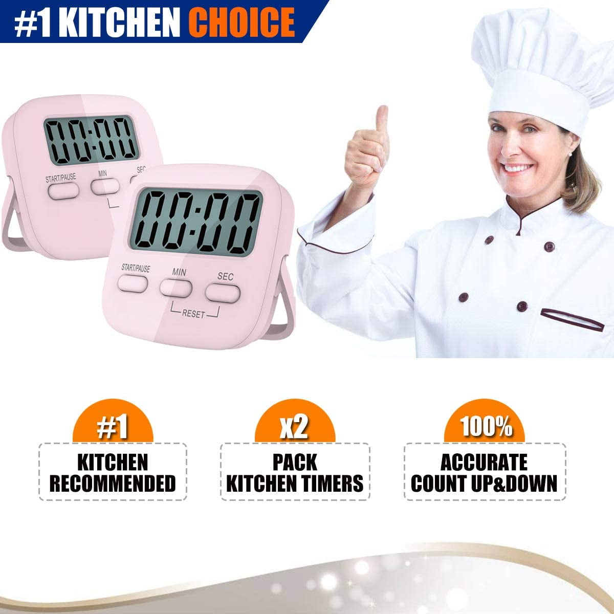 Hoinya Kitchen Timer Two-Pack 