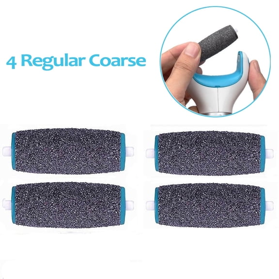 LQCrafK 4Pcs Perfect Electronic Foot File Refills Regular Coarse Replacement Refill Roller for Daily Maintenance