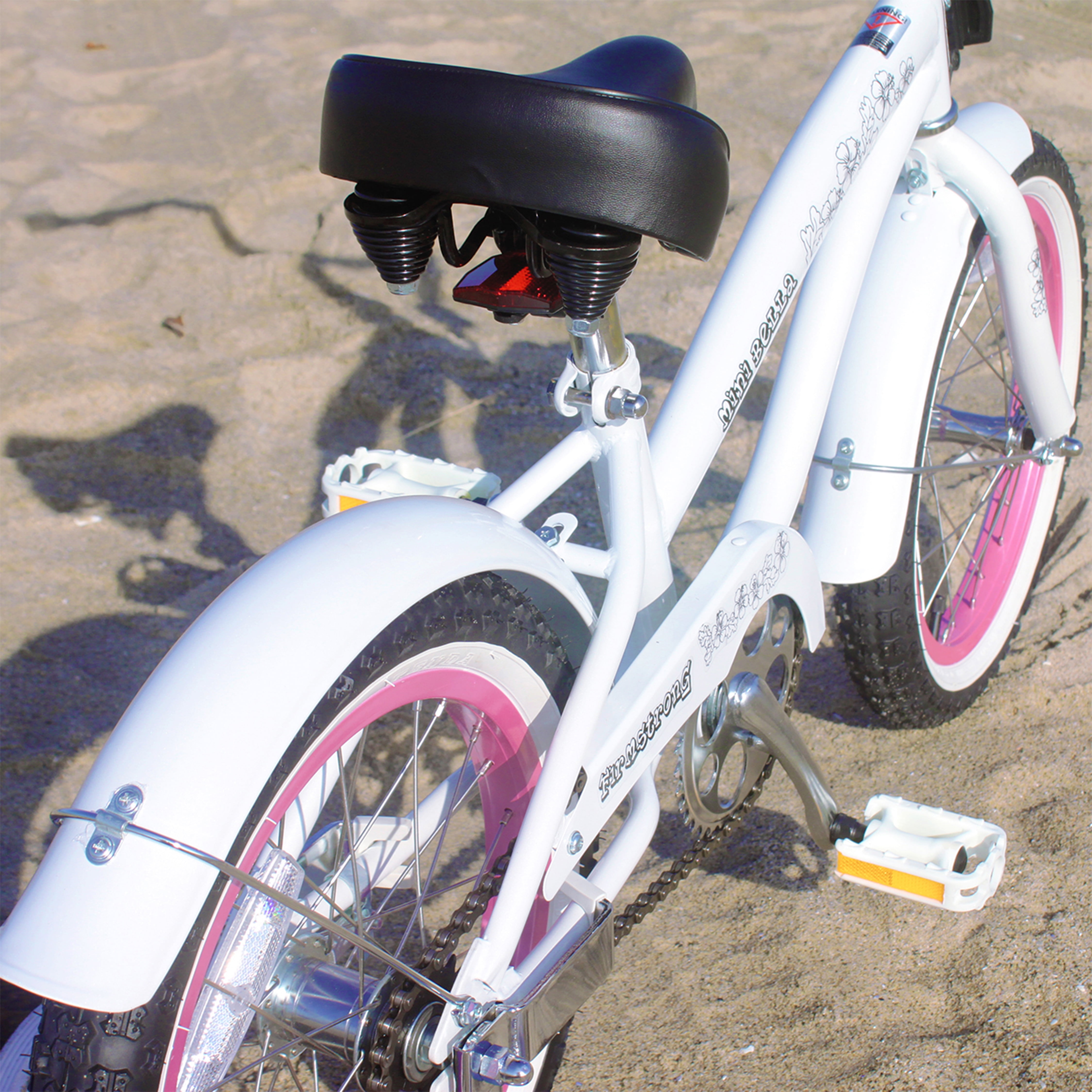 Firmstrong Bella Classic, 16", Girl's, Single Speed, White/Pink